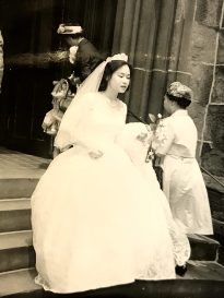 June (Eng) Lee on wedding day